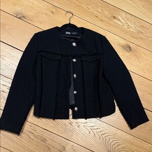 Zara Textured Black Women's Blazer